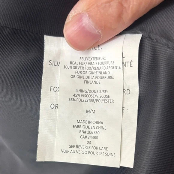 Vince genuine undyed silver fox vest - Picture 3 of 6